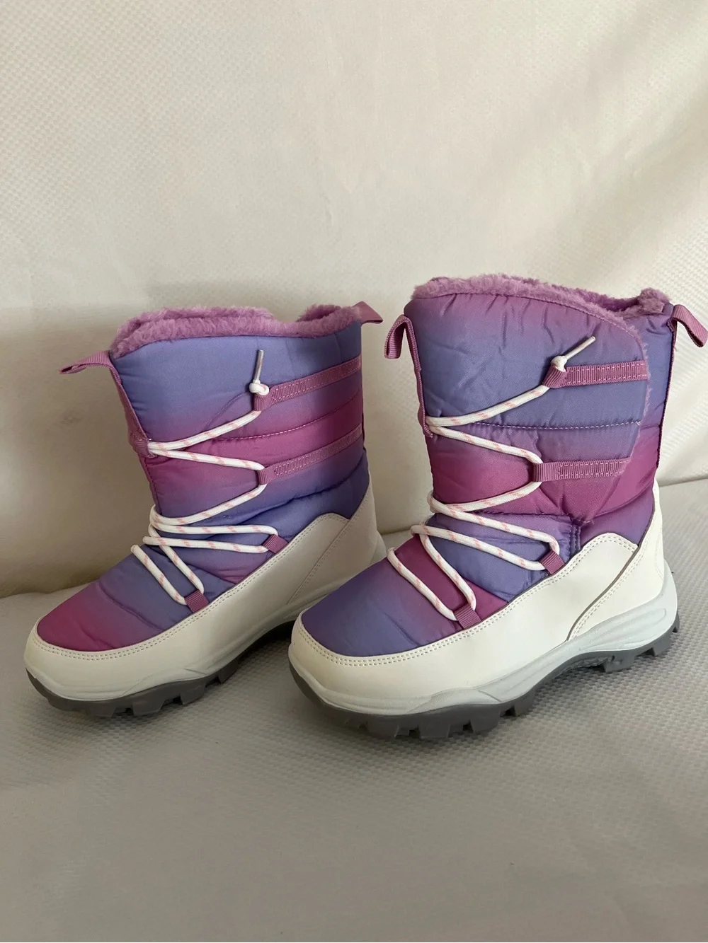 NEW Blikcon Girls Snow Boots Water-Resistant Slip Resistant Warm Winter Shoes